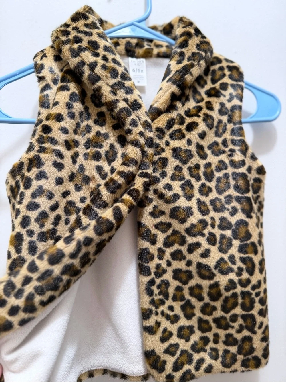 Carter's Leopard Faux Fur Vest in Tan and Black